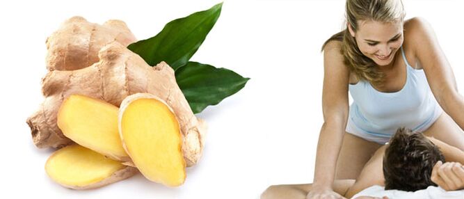 The benefits of the ginger root for male potency